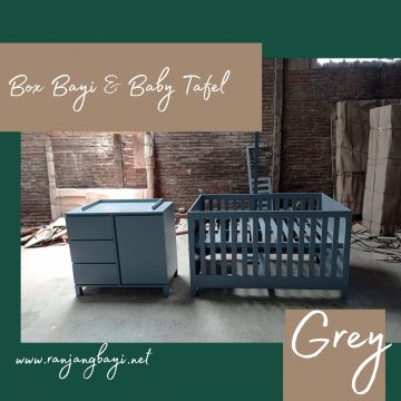 set kamar bayi minimalis grey
